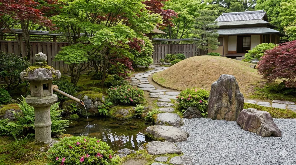 หลักการออกแบบสวนญี่ปุ่น สมดุลและสงบ